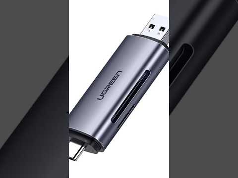UGREEN CM185 Type-C & USB 3.0 SD TF Dual Slot Card Reader - YouTube Video