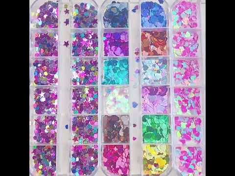 2 PCS Nail Art Butterfly Laser Symphony Sequins, Specification:12 - YouTube Video