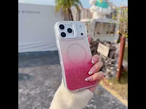For OPPO A6 Pro 5G Global Glitter Gradient Magnetic Lens Frame Holder Phone Case(White) - YouTube Video