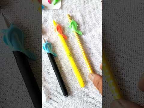 100PCS Student Dolphin Pen Writing Posture Correction Device, Random Color - YouTube Video