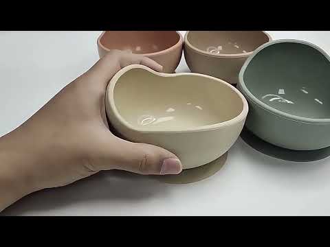 Children Silicone Anti-fall Suction Cup Bowl Training Spoon Food Supplement Bowl Set, Random Color Delivery - YouTube Video
