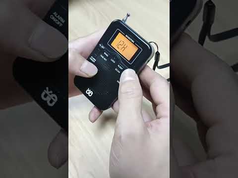 Portable FM/AM Clock-Controlled Stereo Pocket Radio Player, Size: For EU(Black) - YouTube Video