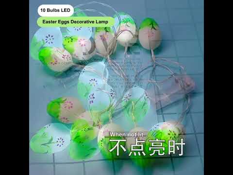 10 Bulbs LED Cute Easter Eggs Decorative Lamp Holiday Decorative Light Bulbs (Cool White) - YouTube Video