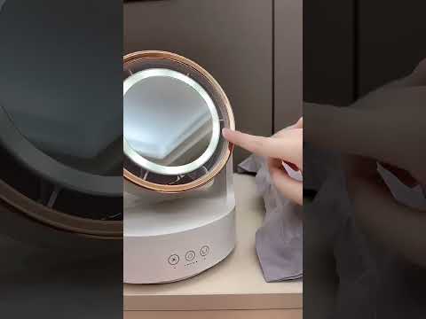 3 In 1 Multifunctional Desktop Fan with LED Light Cosmetic Mirror USB Plug Non-Oscillating - YouTube Video
