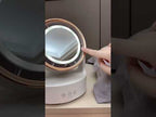 3 In 1 Multifunctional Desktop Fan with LED Light Cosmetic Mirror USB Plug Non-Oscillating - YouTube Video