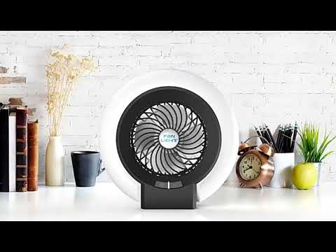 TW-8003 Outdoor Camping Light Rechargeable Camping Portable Fan(Black) - YouTube Video