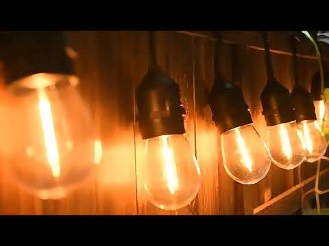 Outdoor Solar Remote Control RGB String Lights Christmas Decoration Lights, Specification: Warm Light - YouTube Video