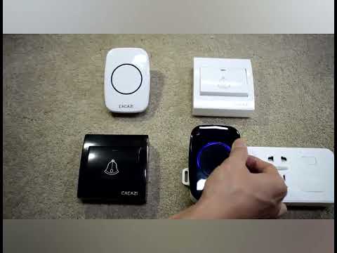 CACAZI H10 1 For 1 Wireless Smart Doorbell without Battery, Plug:US Plug(White) - YouTube Video