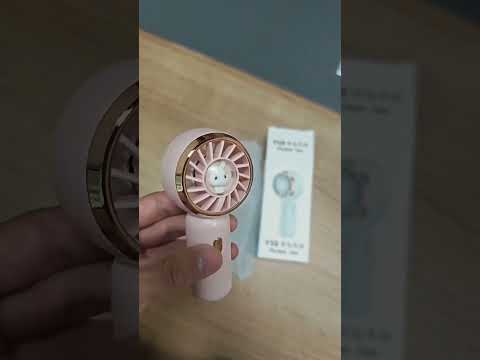 Mini Turbine Handheld Cute Rabbit Electric Fan(White) - YouTube Video
