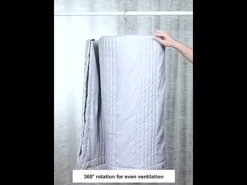 Round Multi-functional Balcony Rotating Spiral Drying Rack - YouTube Video