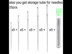 Big Eye Stainless Steel Embroidery Sewing Needle Tool Set - YouTube Video