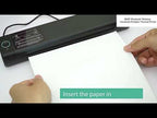 M08F Bluetooth Wireless Handheld Portable Thermal Printer(Black Green A4 Version) - YouTube Video