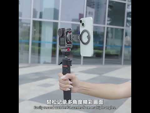 For DJI Osmo Action 3 / 4 / 5 Pro / Osmo 360 Flymile Quick-Release Magnetic Mount(Black) - YouTube Video