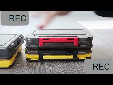 PROBEROS H1000 Double Sided Lure Box Handheld Double Layer Storage Case For Bait Accessories, Style: A Model(Yellow) - YouTube Video