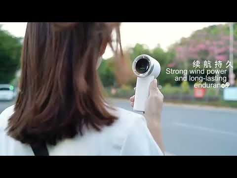 N603 HD Digital Display Handheld Turbine Fan(Black) - YouTube Video