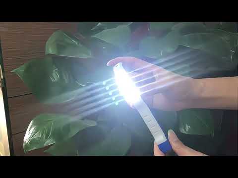 EXLED Portable Camping Flashlight Hook Tent Lamp with Magnet Handheld Car Repair Usb Flashlight - YouTube Video