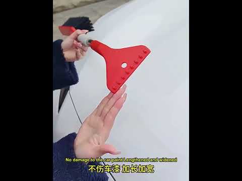 2 In 1 Car Snow Shovel Snow Blowing Brush Car Winter Snow Clearing Tools(Red) - YouTube Video