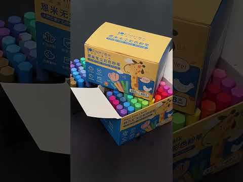 ENMY Dust-Reduced Colored Chalk for Blackboard, Drawing, Doodling, Style:48 PCS/Pack - 12 Colors - YouTube Video