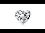 S925 Sterling Silver Heart-shaped Retro Pattern Loose Beads DIY Bracelet Jewelry Accessories - YouTube Video