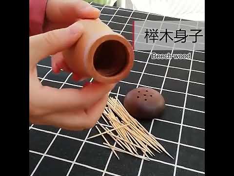 Kitchen Hotel Mushroom Shaped Wood Toothpick Box - YouTube Video