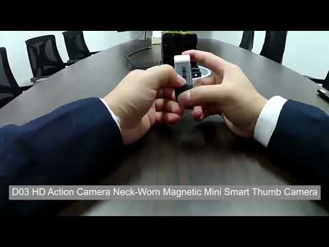 D03 HD Action Camera Neck-Worn Magnetic Mini Smart Thumb Camera(Black) - YouTube Video