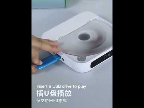 Kecag KC-918 Bluetooth CD Player Rechargeable Touchscreen Headphone Small Music Walkman(White) - YouTube Video
