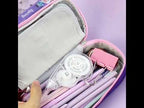 British Style Pencil Case Large Capacity 3-Compartment Pencil Pouch for Students(Bright Blue) - YouTube Video
