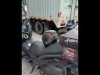 KUQIBAO Motorcycle Smart Bluetooth Sun Protection Double Lens Safety Helmet, Size: M(Matte Black Phantom Fiber) - YouTube Video