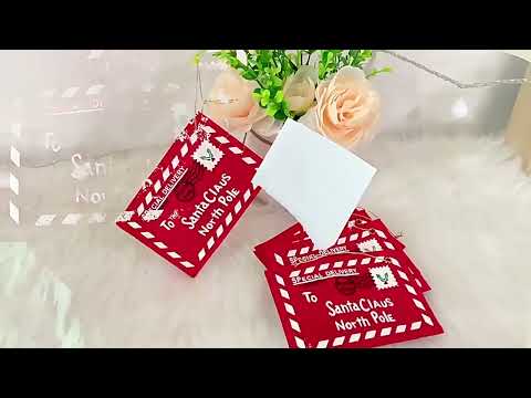 Felt Embroidery Envelope Candy Bag Christmas Decoration - YouTube Video