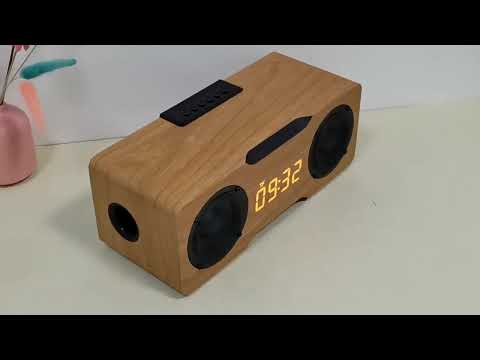 M8C Multifunctional Alarm Clock Bluetooth Speaker(Yellow) - YouTube Video