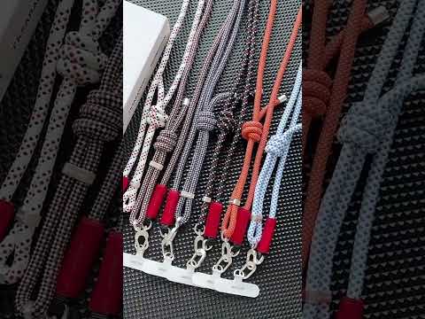 Recycled polyester yarn color-blocked woven hanging rope(Orange) - YouTube Video