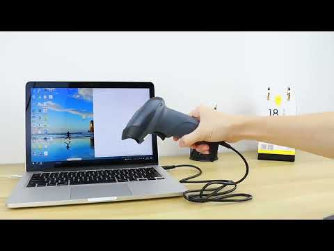 NETUM One-Dimensional Self-Sensing Code Sweeper Handheld Mobile Red Light Scanning Machine, Model: Wired - YouTube Video