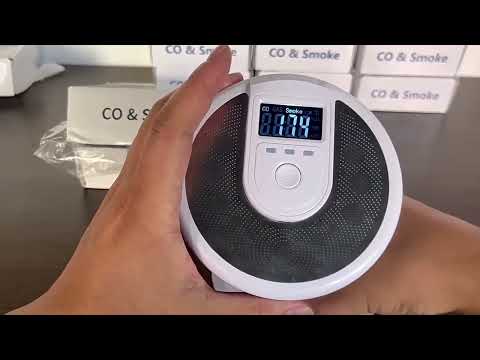 JSN-999COM Live Voice Alarm Smoke Carbon Monoxide Alarm Detector without Battery - YouTube Video