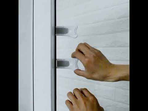 Children Sliding Rail Door And Window Safety Lock(White) - YouTube Video