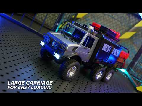 JJR/C C8823C Unimog Six Wheels All Terrain Remote Control Car C-Type Crossing Flagship Edition(Yellow) - YouTube Video