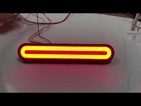 2 PCS Heavy-duty Truck Trailer 100LED Light Guide Two-color Brake Light - YouTube Video