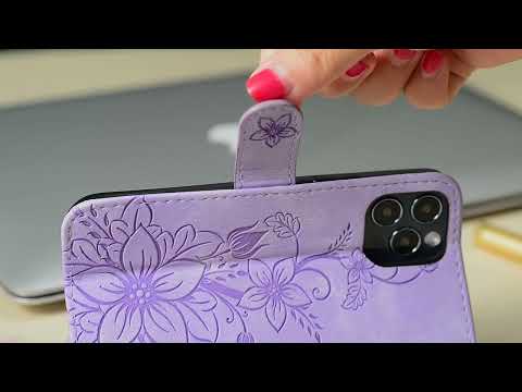 For Xiaomi 14T Pro Lily Embossed Leather Phone Case(Green) - YouTube Video