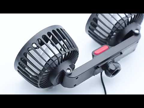 5V 2A Car Rear Seat Back USB Interface Powerful Double-headed Fan(F4207) - YouTube Video