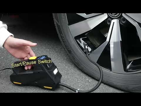Portable Intelligent Digital Display Electric Air Pump Car Tires(Black) - YouTube Video