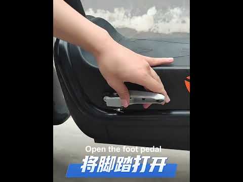 Electric Motorcycle Folding Foot Pegs Modification Pedal Pad Footrests, Style: All Aluminum - YouTube Video