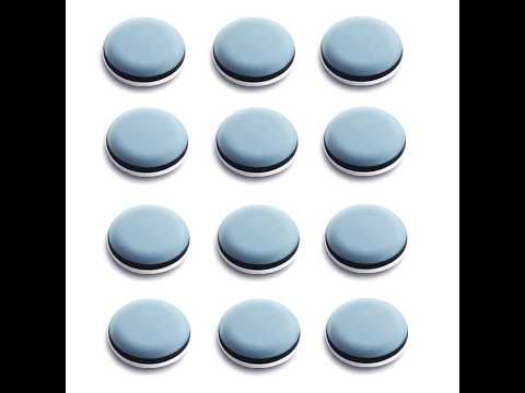 16 in 1 20mm Round Table Chairs Non-slip Foot Mat - YouTube Video
