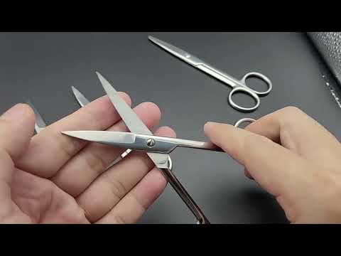 5 PCS Stainless Steel Elbow Eyebrow Trimming Scissors - YouTube Video