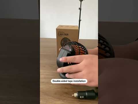 F409 Car Fan General Car Shaking Head Fan(USB Interface 5V) - YouTube Video