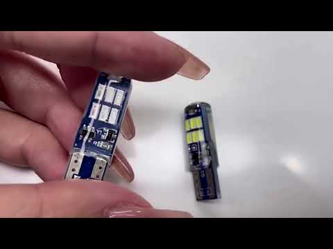 2 PCS T10/W5W/194/168/501 1.3W 9 LEDs SMD 4014 80 LM 7500K Car Reading Lamp Clearance Light, DC 12V(Cool White Light) - YouTube Video