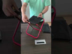 Outdoor Portable Camping Folding Chair 7075 Aluminum Alloy Fishing Barbecue Stool, Size: 24.5x22.5x27cm(Silver Gray) - YouTube Video