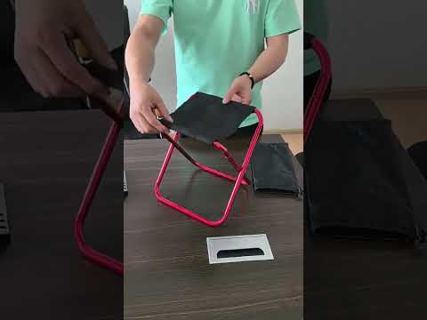 Outdoor Portable Camping Folding Chair 7075 Aluminum Alloy Fishing Barbecue Stool, Size: 24.5x22.5x27cm(Silver Gray) - YouTube Video