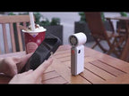 WH14 Handheld Digital Display Fan Outdoor Portable High Speed Fan(White) - YouTube Video