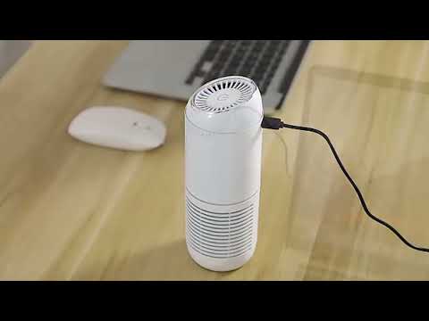 Y-20 Desktop Car Negative Ion Air Purifier(Black) - YouTube Video