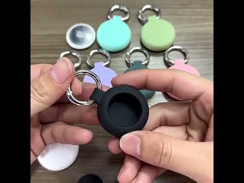 For AirTag 2nd Gen / AirTag 1st Gen Wave Protective Protective Case Cover with Keychain(White) - YouTube Video