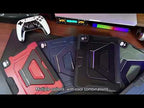 For iPad Air 11 2026 / 2025 / 2024 Tri-fold Pivot Holder Flip Vegan Leather Tablet Case with Pen Slot(Navy Blue) - YouTube Video